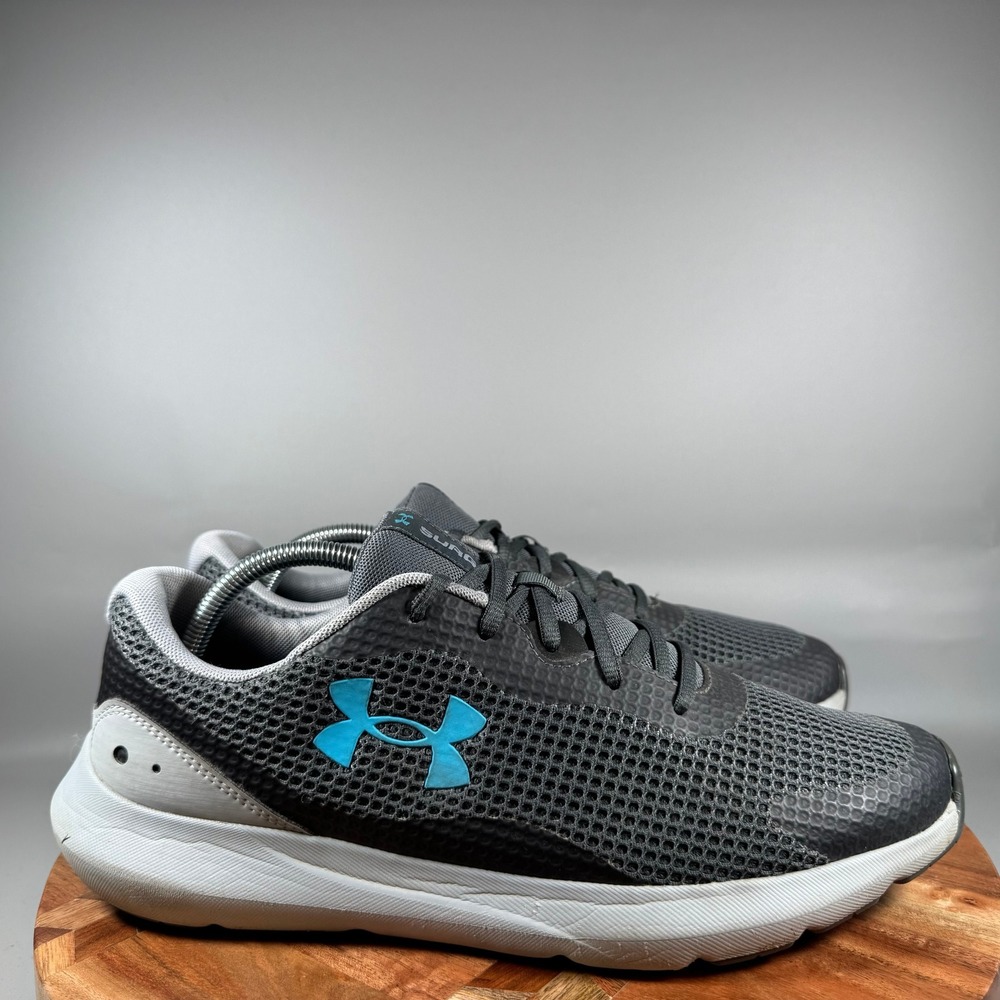 Under Armour Mens Surge 3 Running Shoes Grey Blue 3024883-104 Size 11
